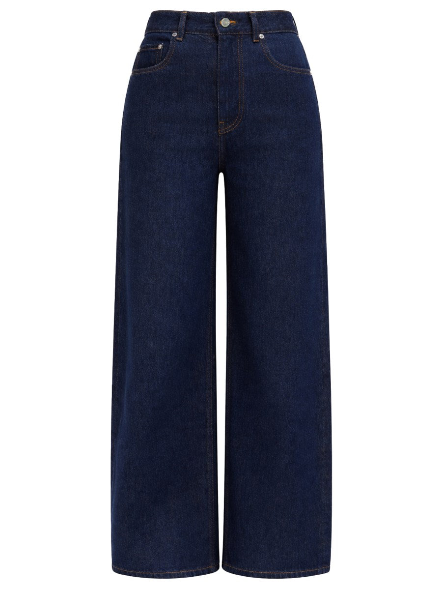 GANNI Straight Leg Jeans in Denim