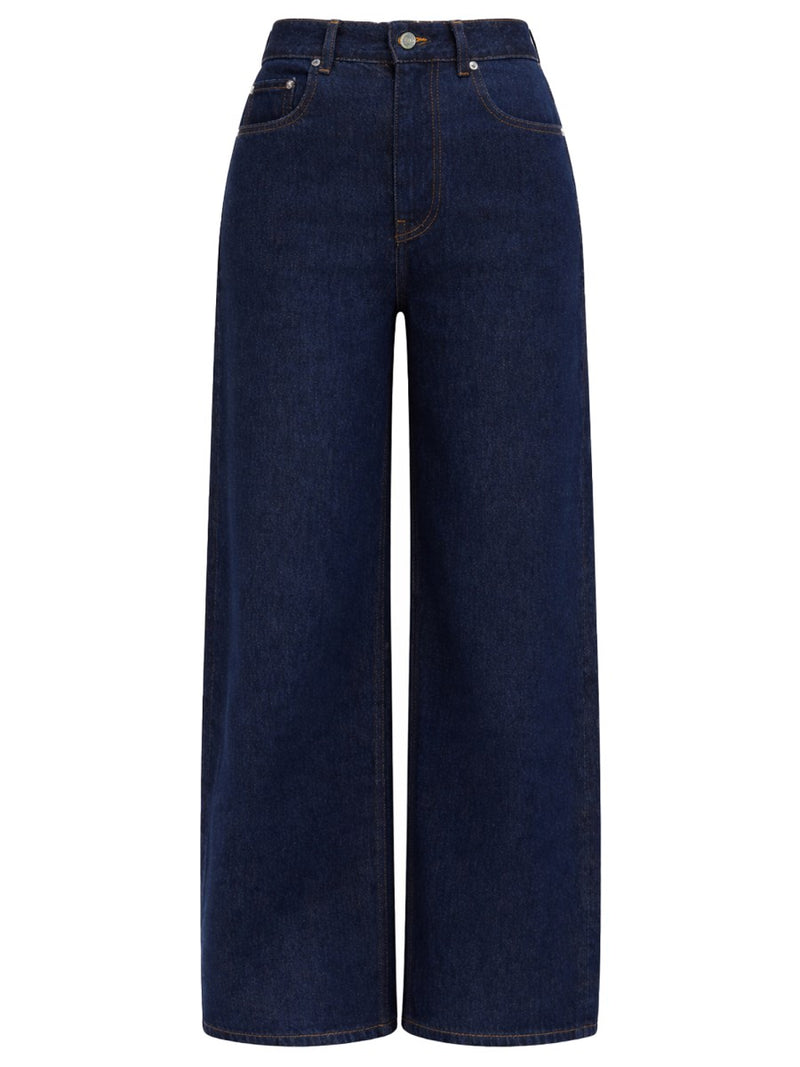 GANNI Straight Leg Jeans in Denim
