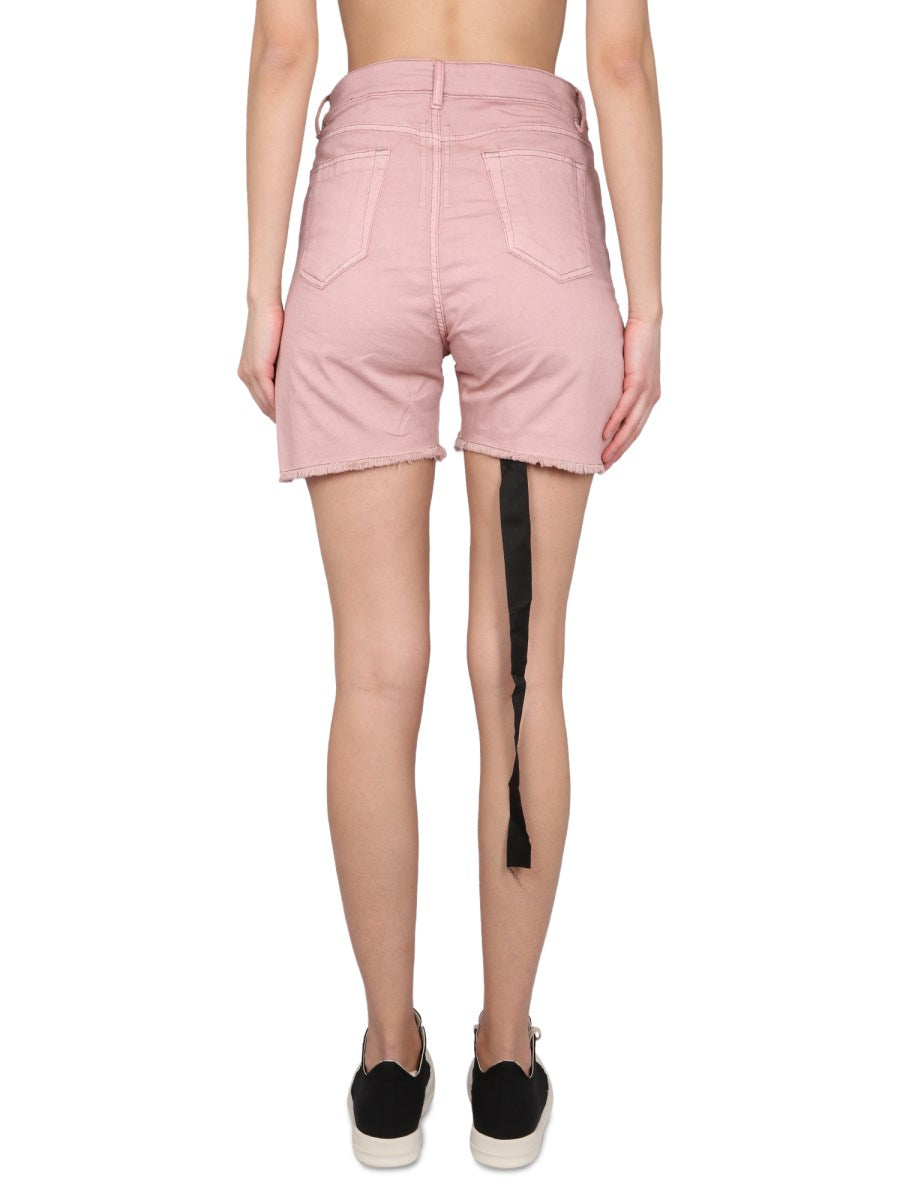 Denim Shorts in Pink