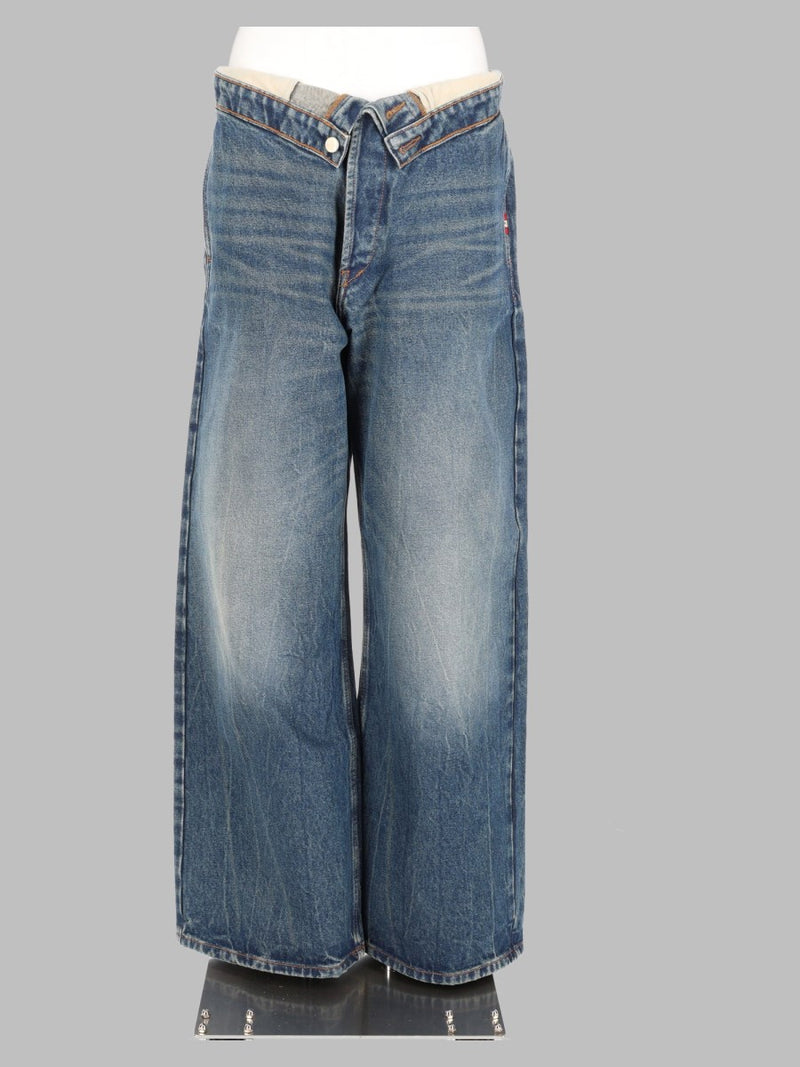 Wide-Leg Roll-Up Jeans