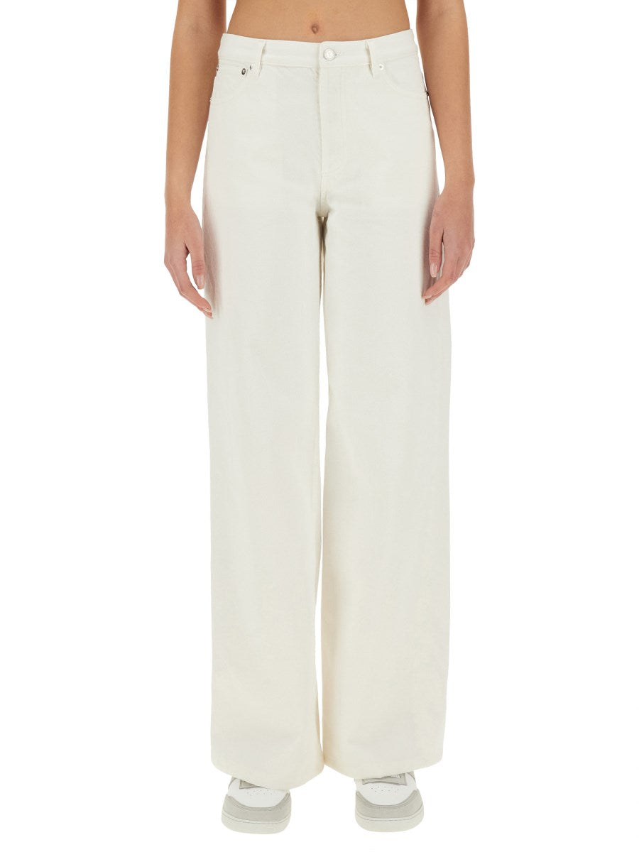 Wide-Leg Jeans in White