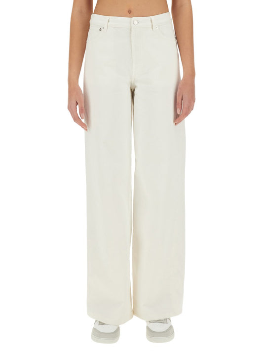 Wide-Leg Jeans in White