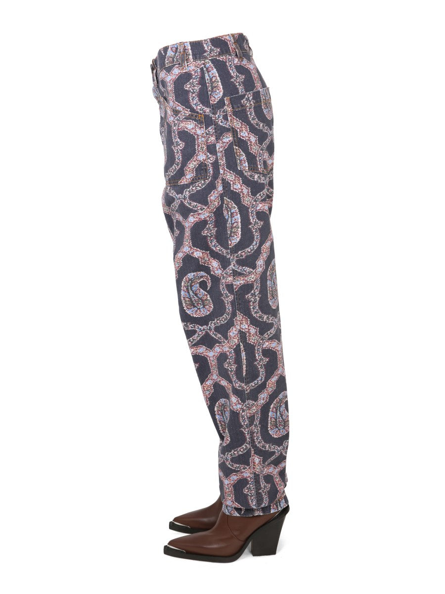 Etro Paisley Denim Pants, view 3