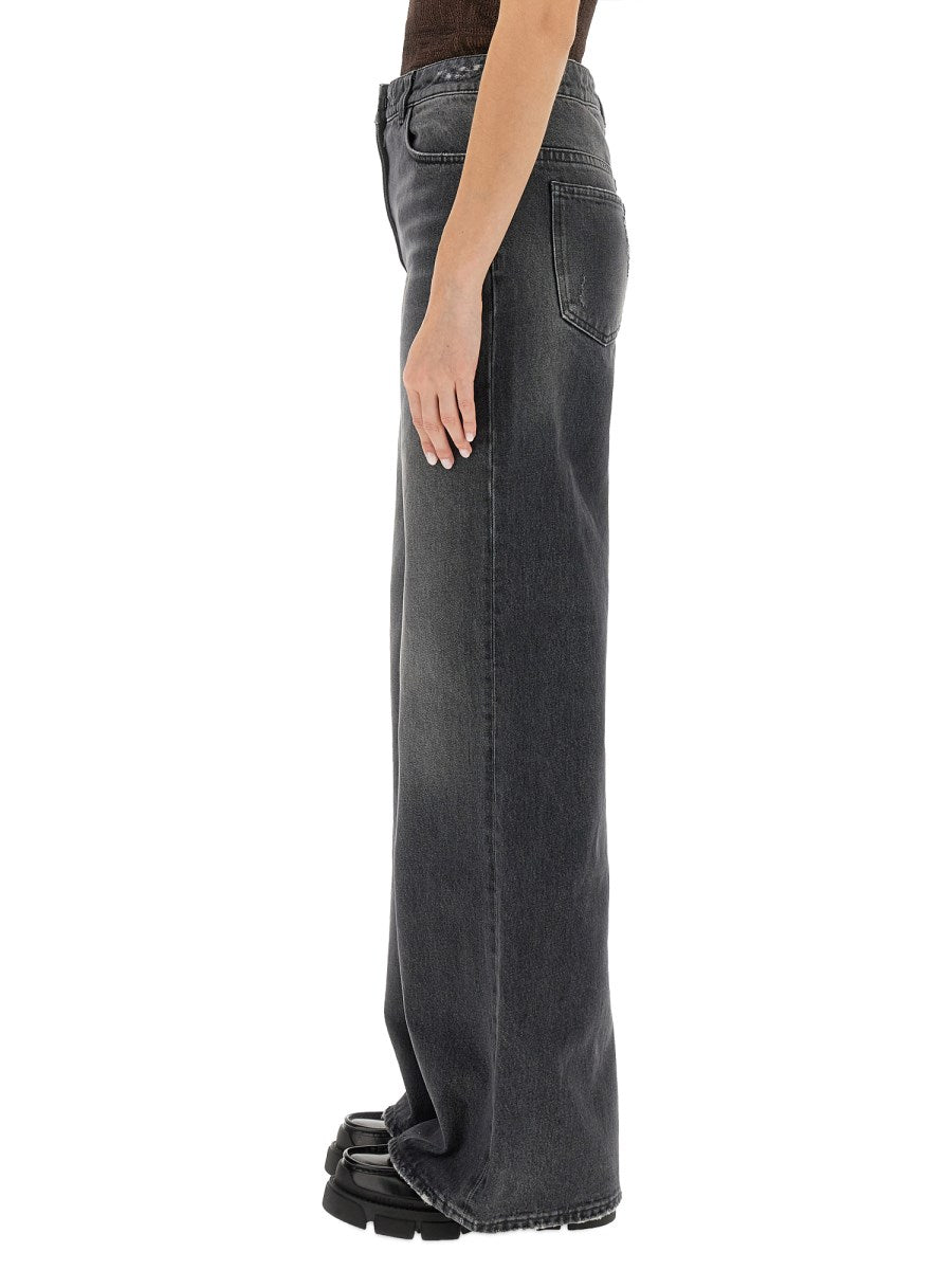 Oversized Jeans in Faded Black