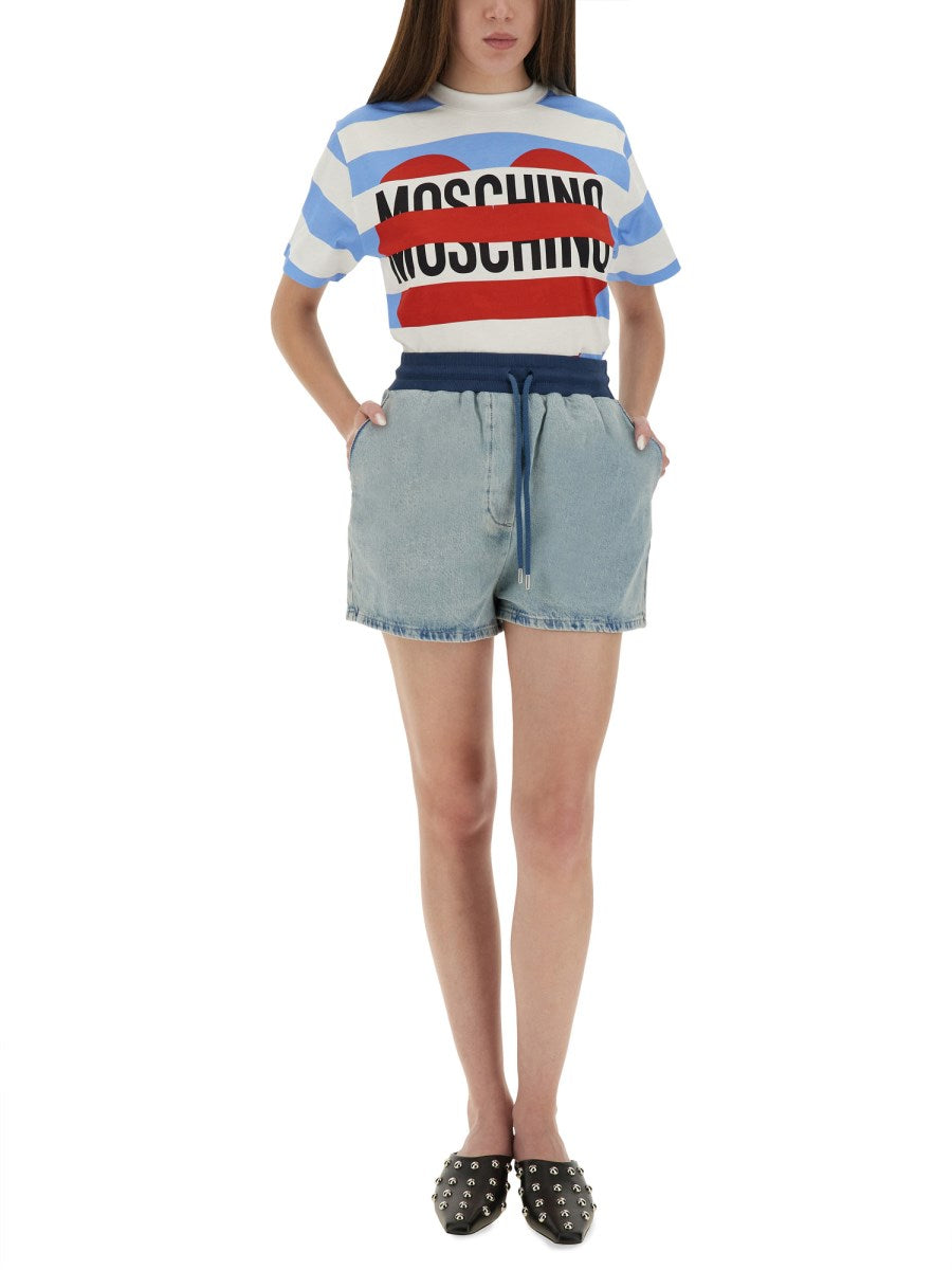 Drawstring Denim Shorts