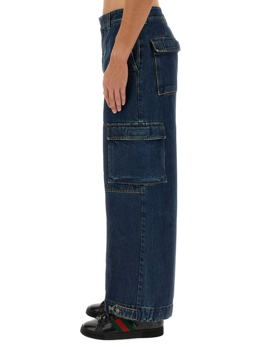 Cargo Jeans in Dark Blue