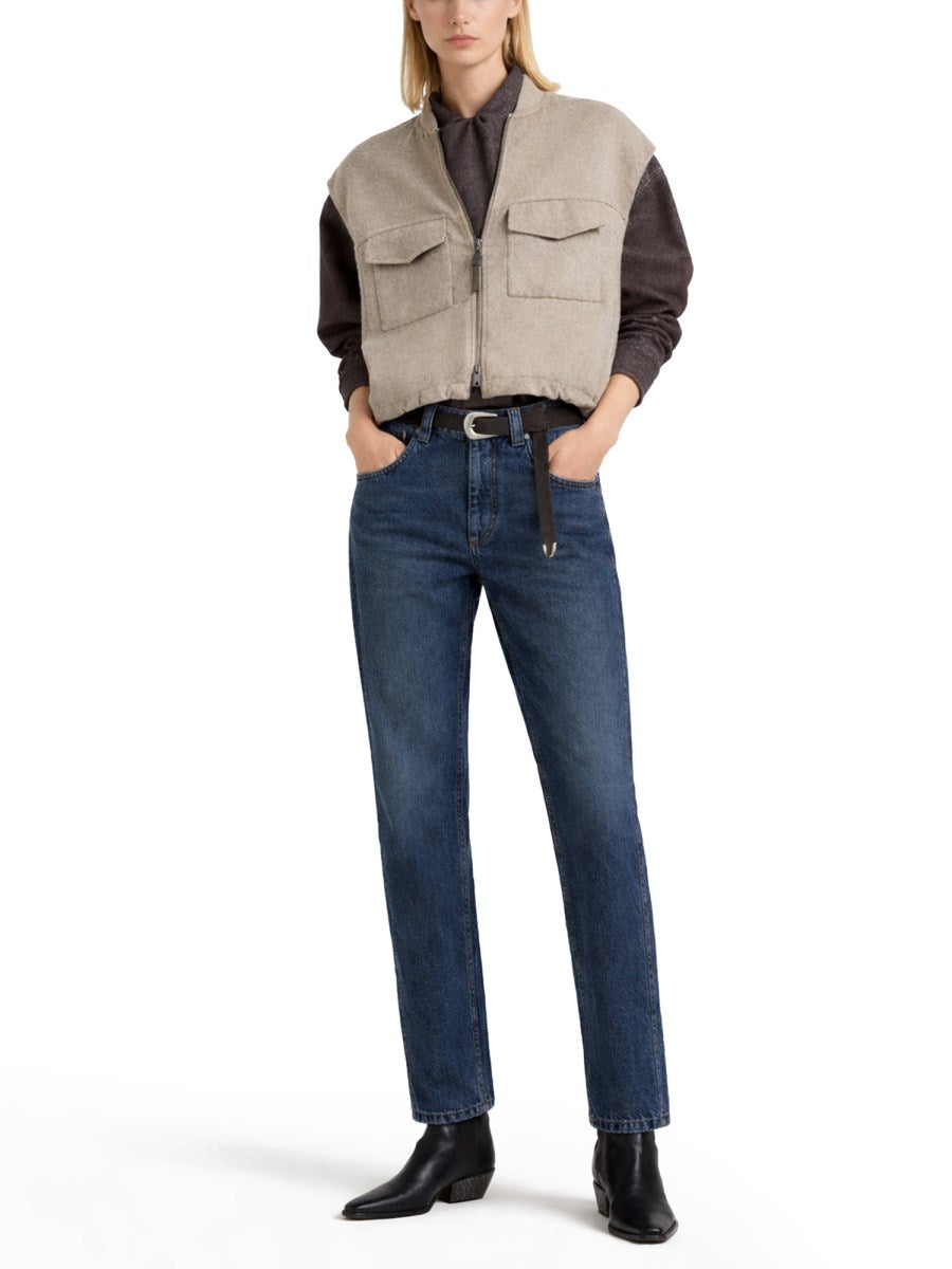 Straight Jeans in Vintage Mid Blue