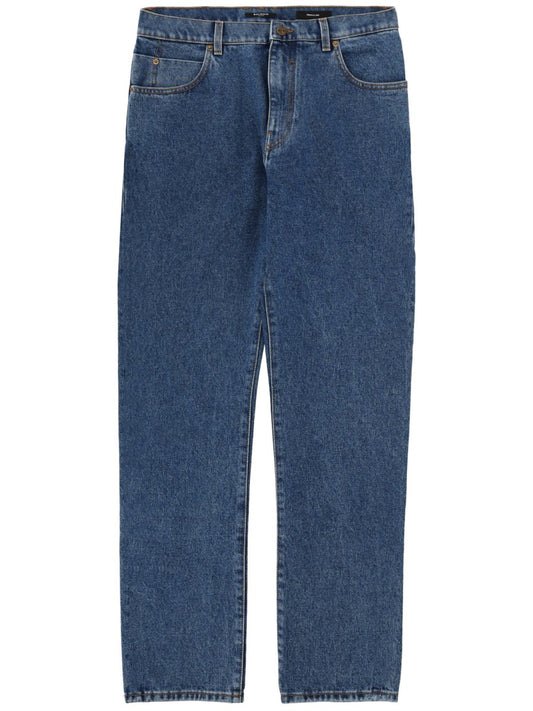 Regular Straight Jeans in Mid Blue