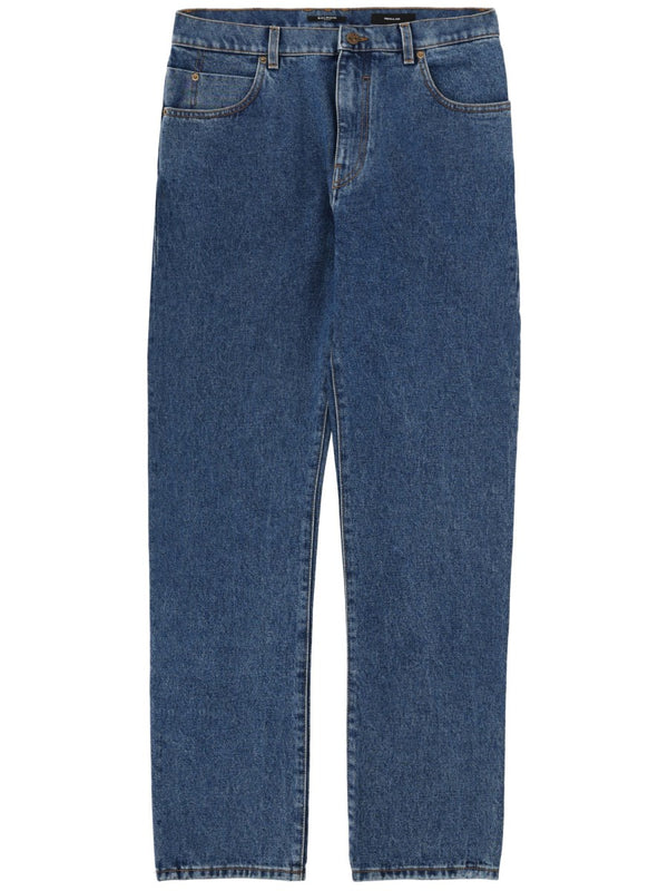 Regular Straight Jeans in Mid Blue