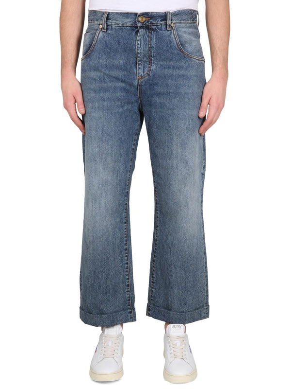 Five-Pocket Jeans with Turn-Ups