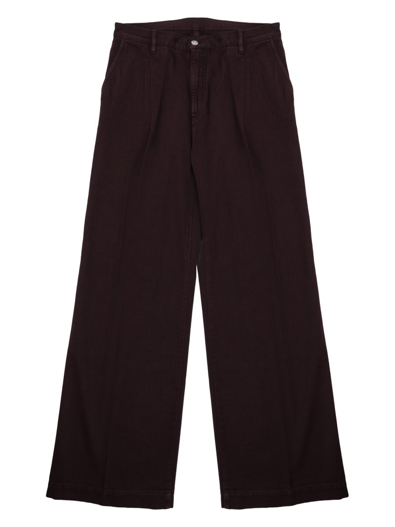 Wide-Leg Jeans Bordeaux