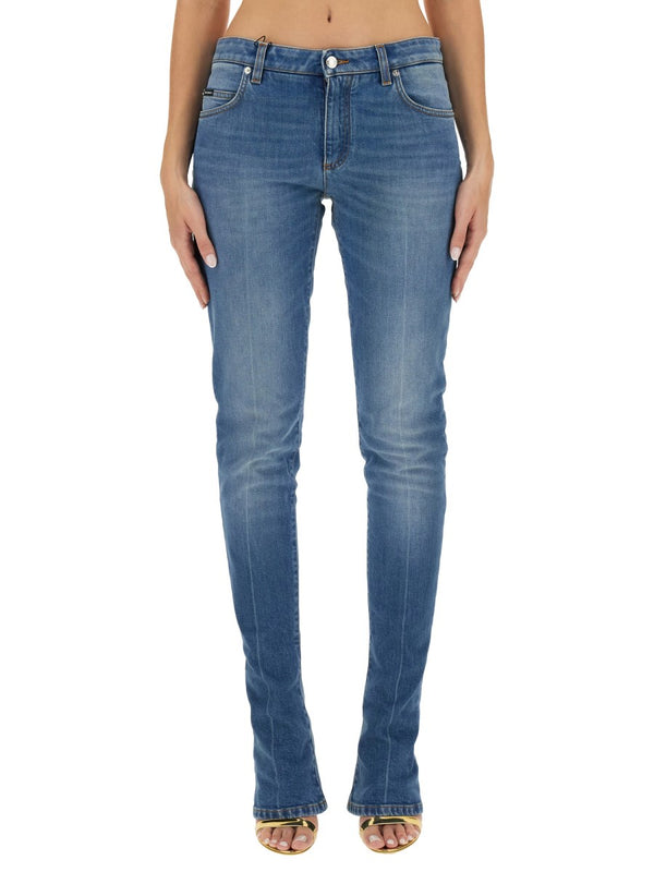 Skinny Jeans in Mid Blue