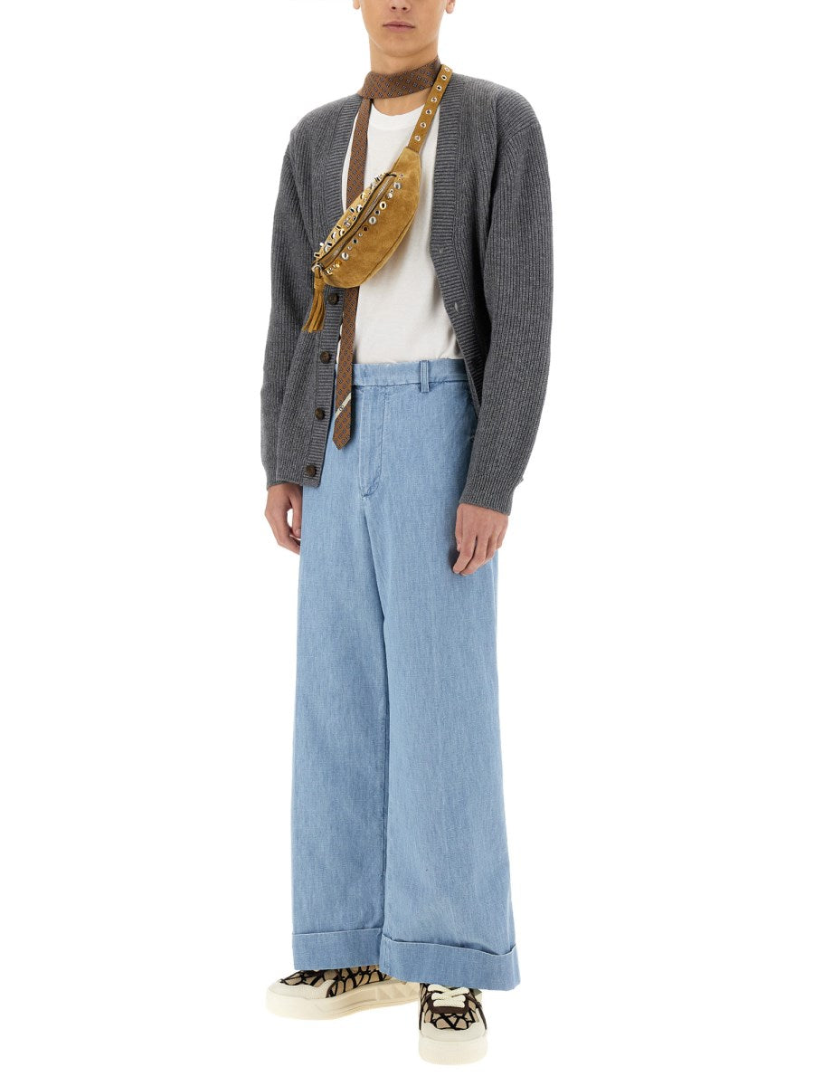 Wide Jeans with Turn-Ups