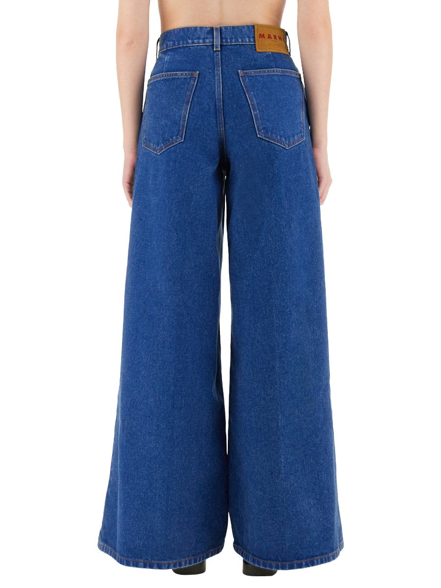 Marni Wide Leg Denim Jeans, view 2