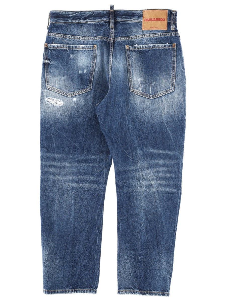 Destroyed Jeans in Mid Blue