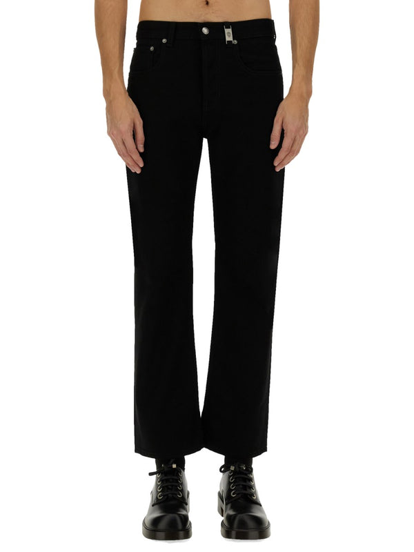Cropped Straight Jeans in Black