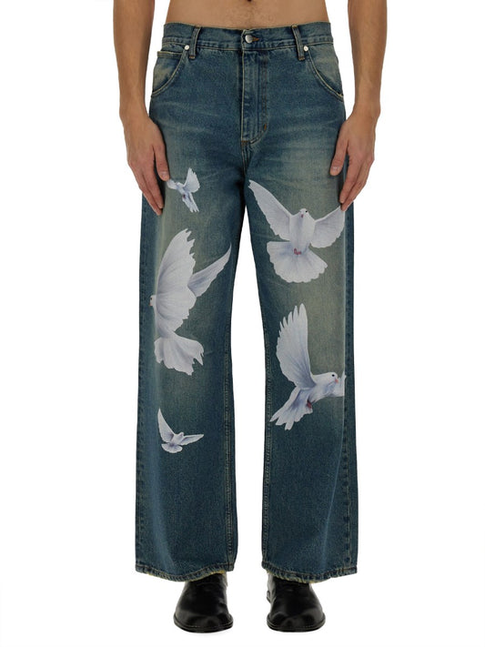 Freedom Jeans with Dove Print