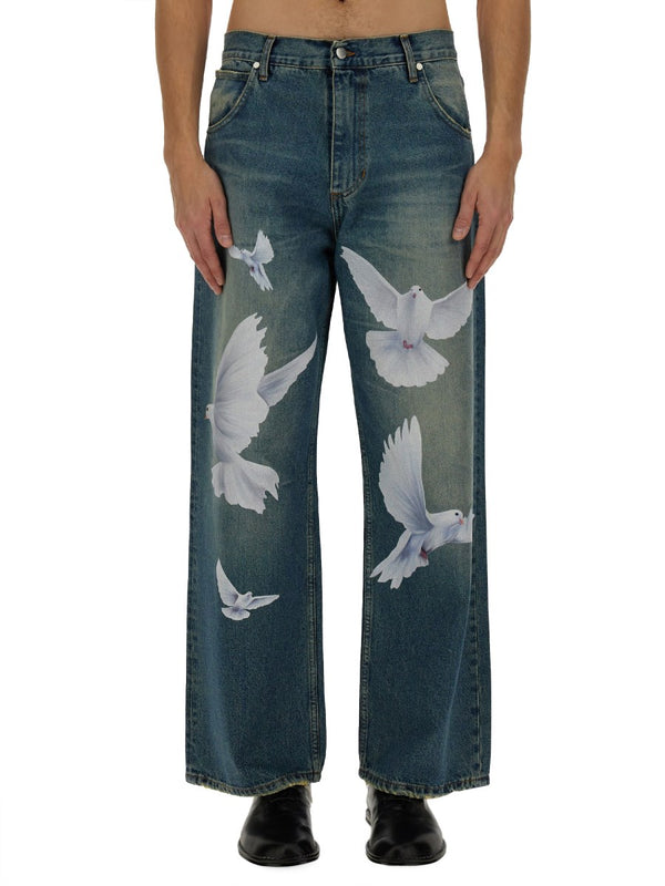 Freedom Jeans with Dove Print