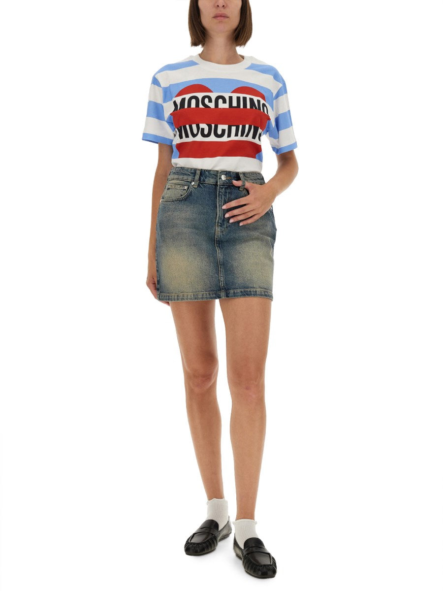 Denim Mini Skirt in Vintage Wash