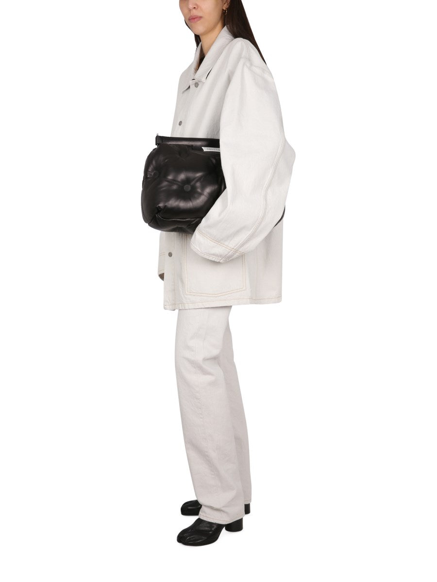 Maison Margiela Oversized Denim Overshirt in White, view 3