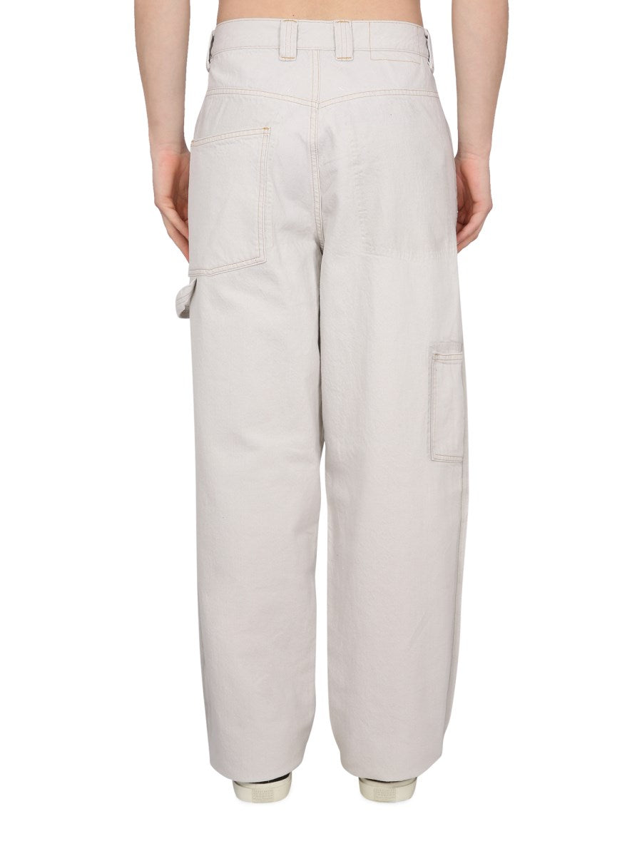 Selvedge Wide Jeans in White