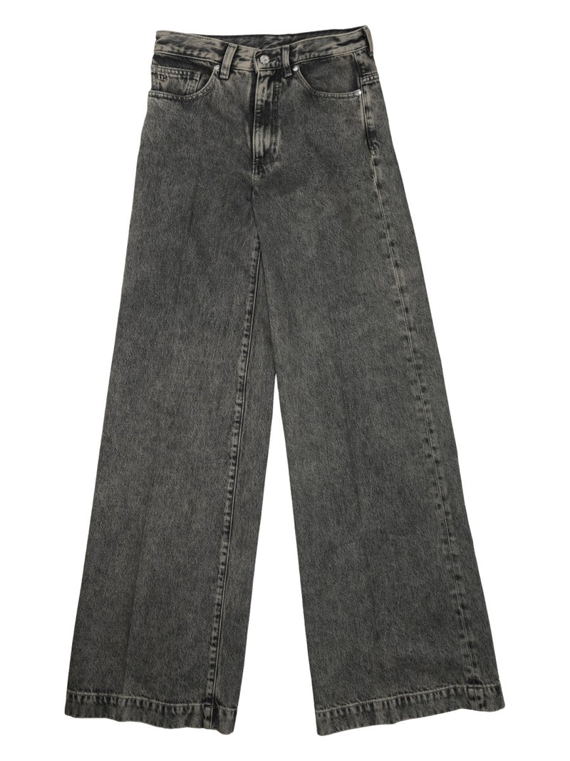 Wide-Leg Jeans Grey