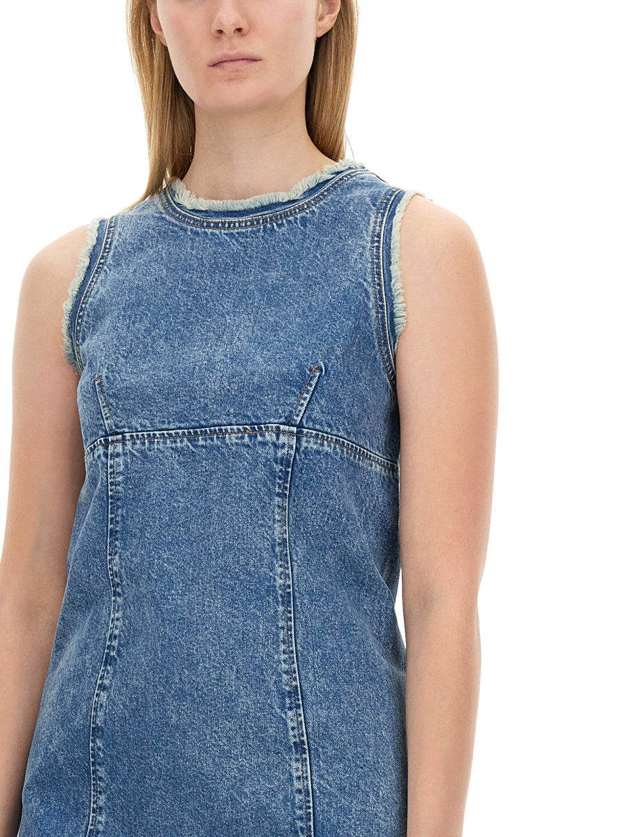 Moschino Sleeveless Denim Mini Dress, view 3