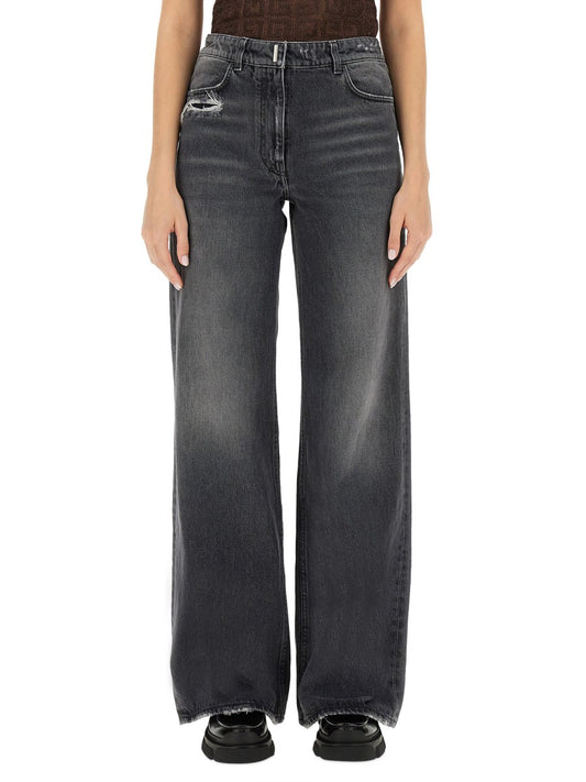 Oversized Jeans in Faded Black