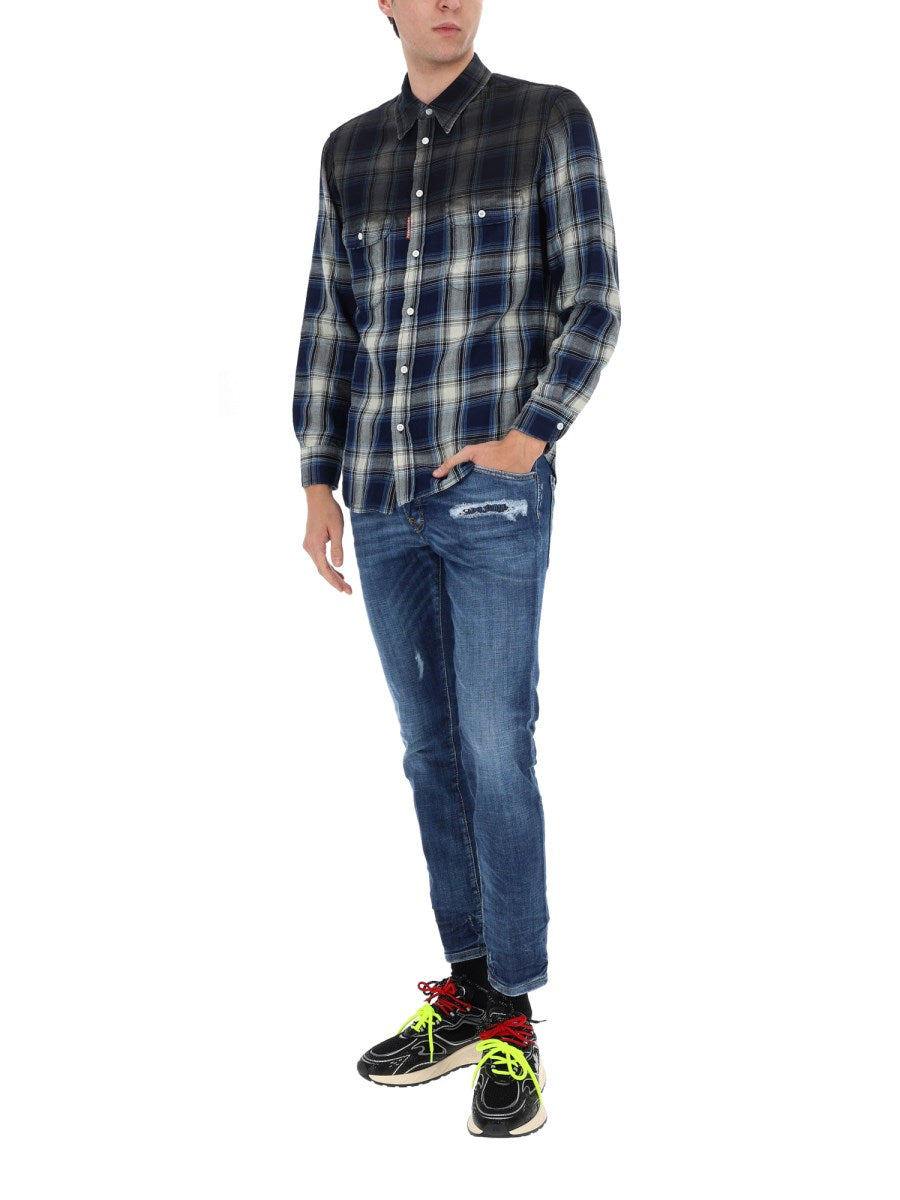 Skater Jeans in Mid Blue