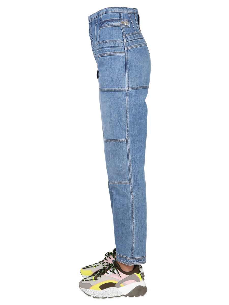 Seamed Straight Jeans