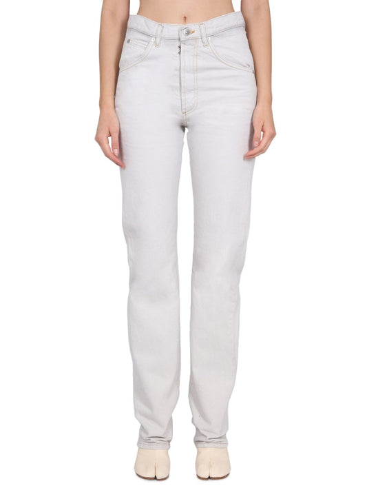Memory Of Asymmetric Jeans in Off-White