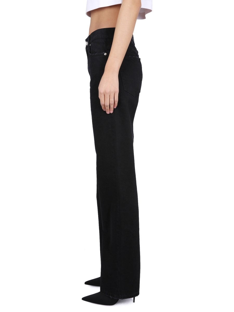 High-Rise Flare Jeans in Black