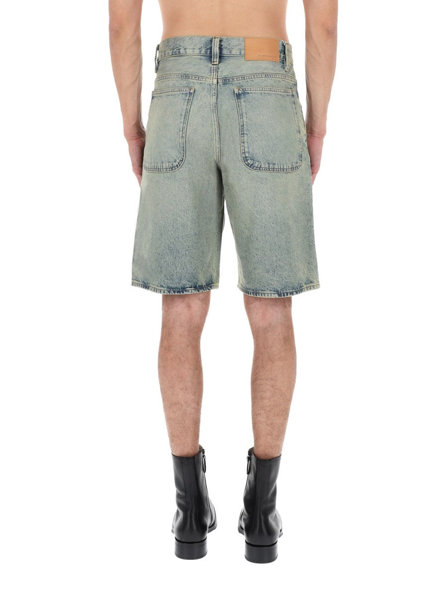 Wide Denim Shorts in Dirty Wash