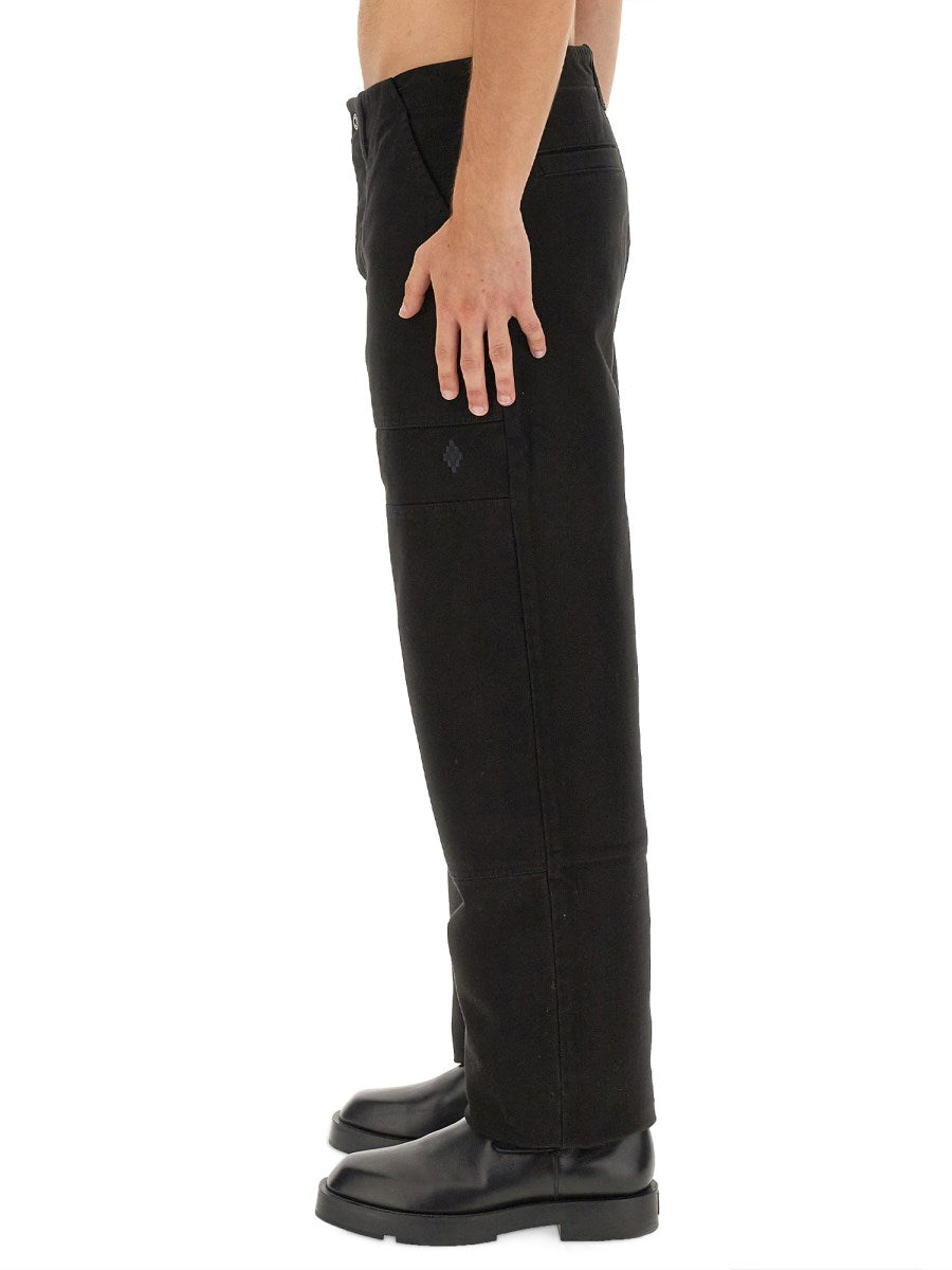 Black Denim Utility Pants