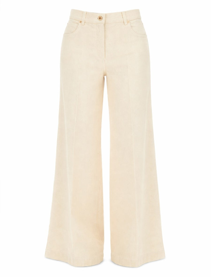 Jeans Cotton Denim Beige