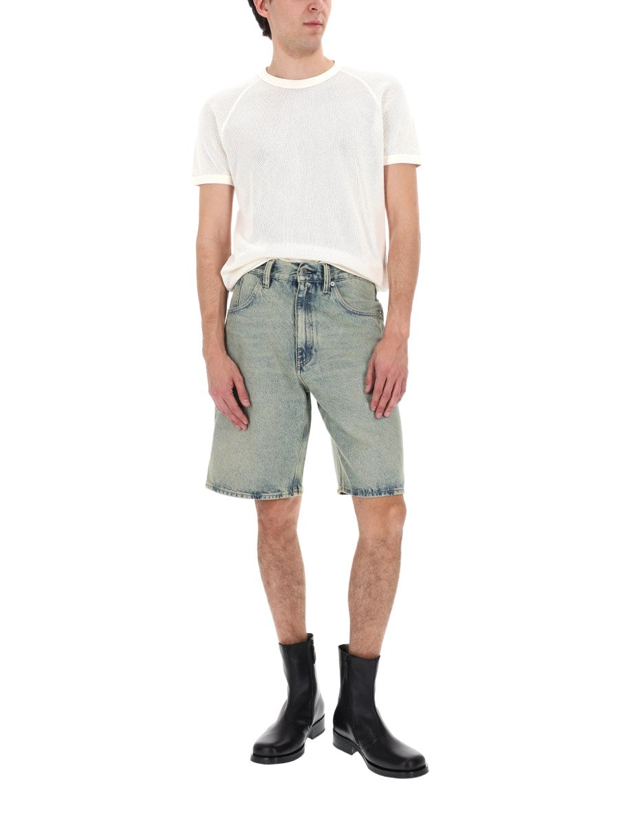 Wide Denim Shorts in Dirty Wash