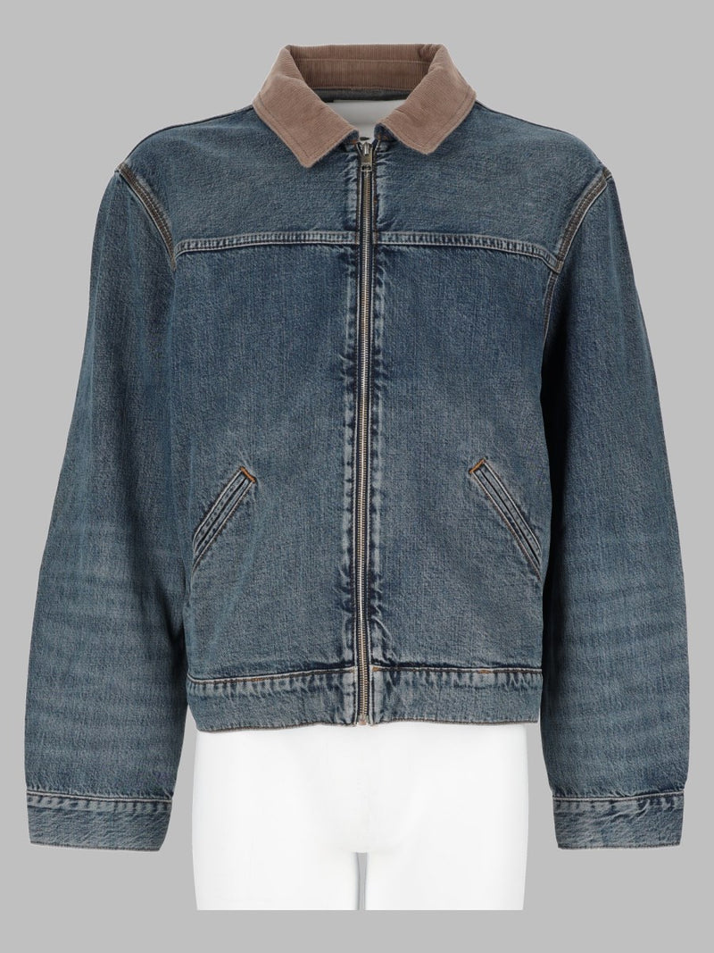 Denim Trucker Jacket With Zip