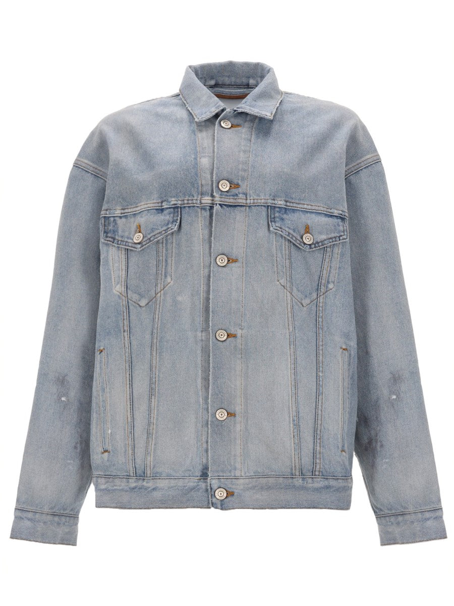 Oversized Denim Jacket in Light Blue