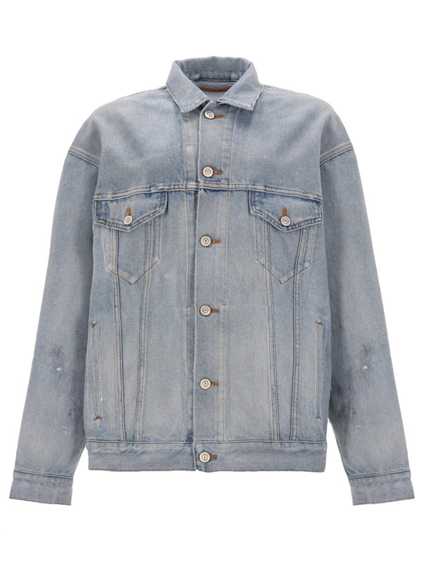 Oversized Denim Jacket in Light Blue