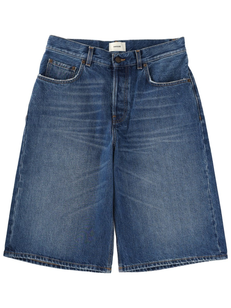 Long Denim Shorts