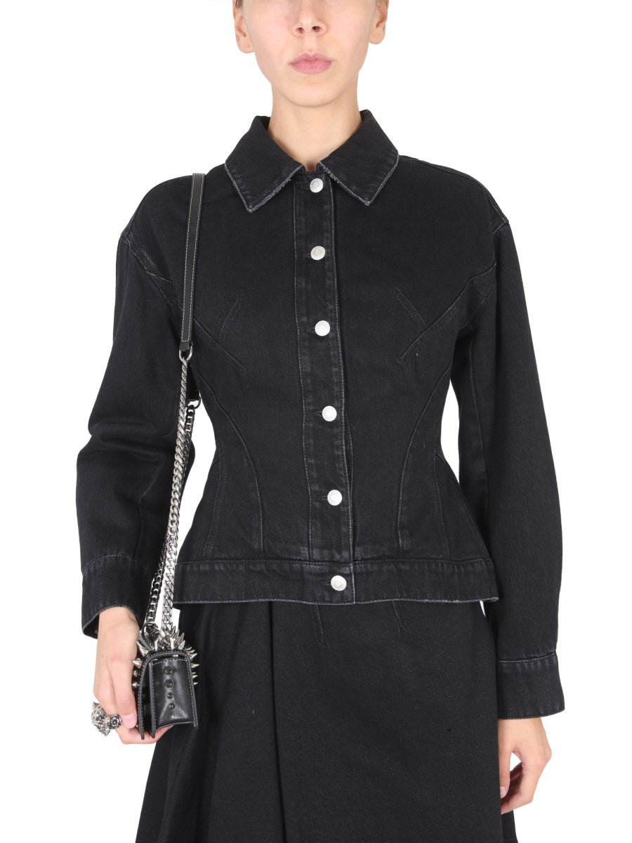 Alexander McQueen Hybrid Denim Jacket, view 4