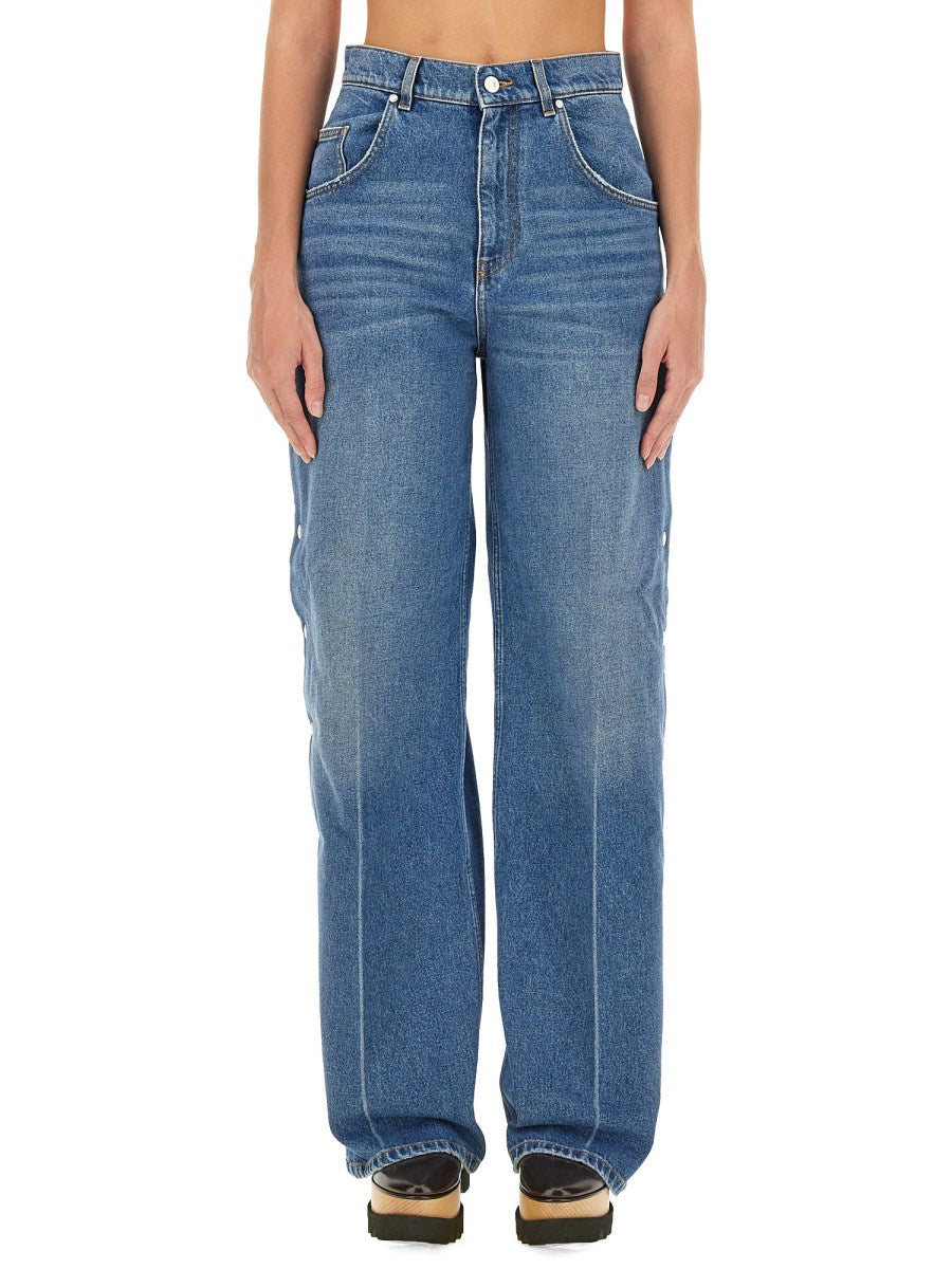 Loose Jeans with Front Seams