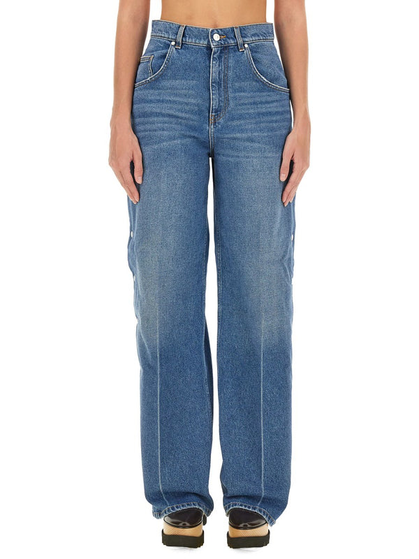 Loose Jeans with Front Seams