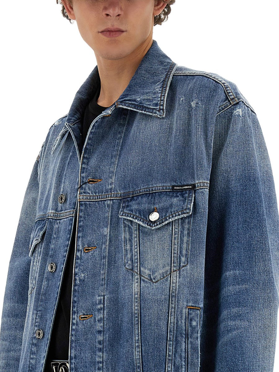 Oversized Denim Shirt in Vintage Blue
