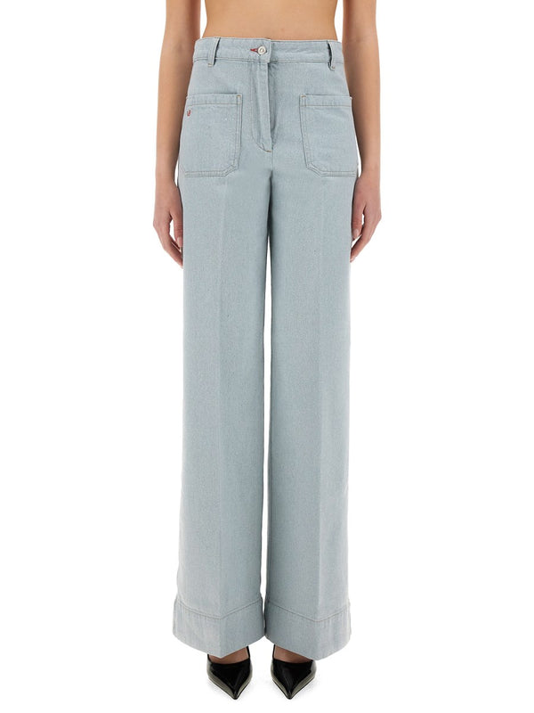 Alina Wide Jeans in Baby Blue