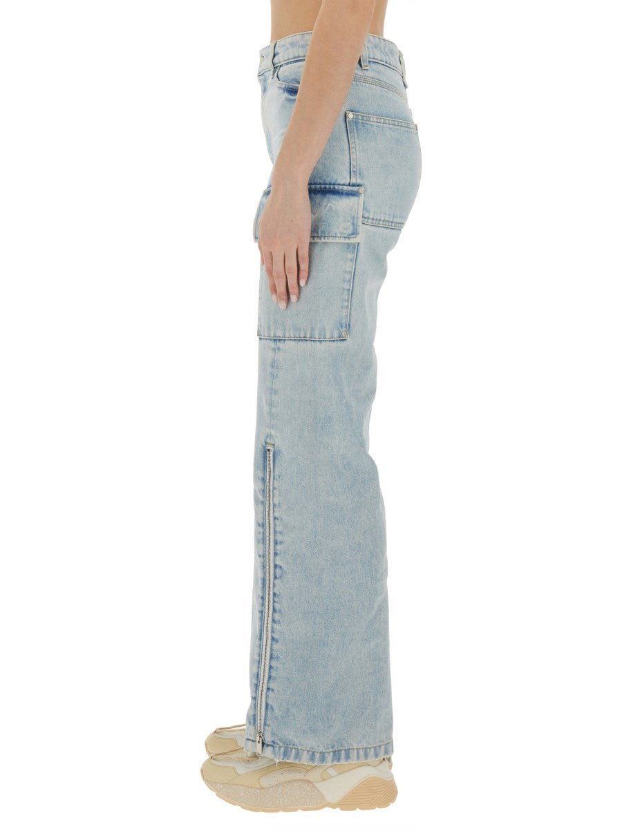 Cargo Jeans in Light Blue