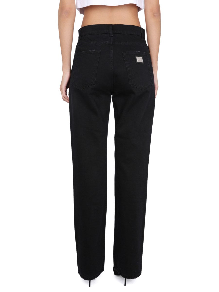 High-Rise Flare Jeans in Black