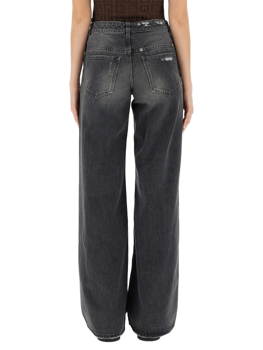 Oversized Jeans in Faded Black