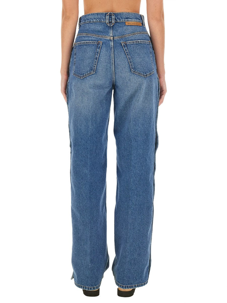 Loose Jeans with Front Seams