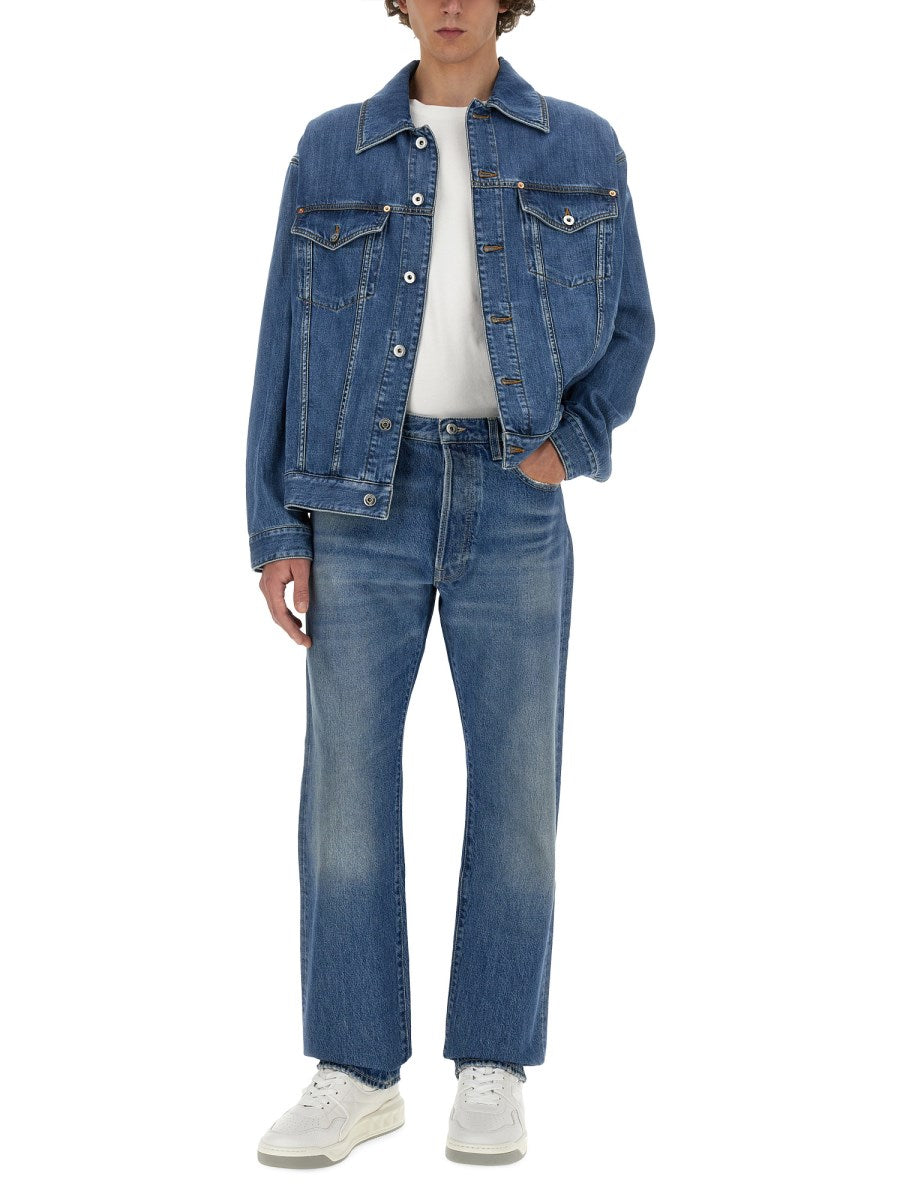 Straight Jeans with Logo Detail